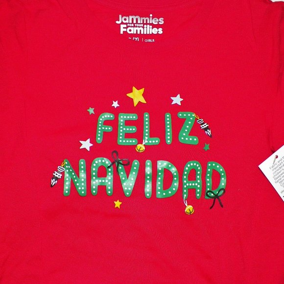 "Feliz Navidad" Girls Christmas Pajama Set - Picture 4 of 5